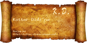 Kotter Diána névjegykártya
